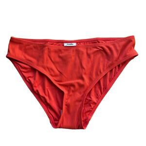 andie swim bikini rib bottom orange sire women large
